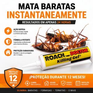 Gel de Controlo Anti-pragas Ultra Potente Roach Killing®