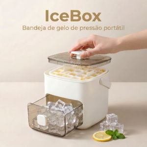 IceBox: Bandeja de gelo a pressão portátil