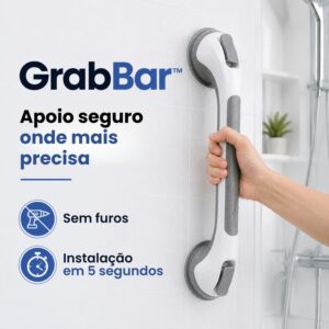 GrabBar: Suporte de segurança com fixação por ventosa