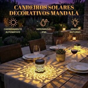 MandaLed: Lâmpada solar com efeito mandala